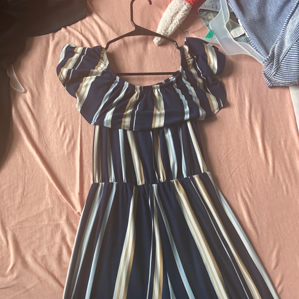 Blue white and cream romper only worn ones